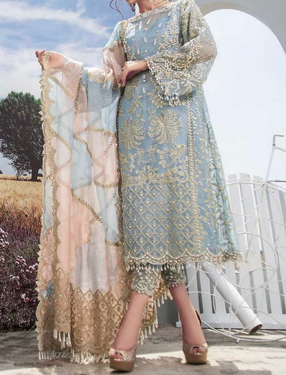 AGHA NOOR ORGANZA/NET PARTY WEAR KSS-053