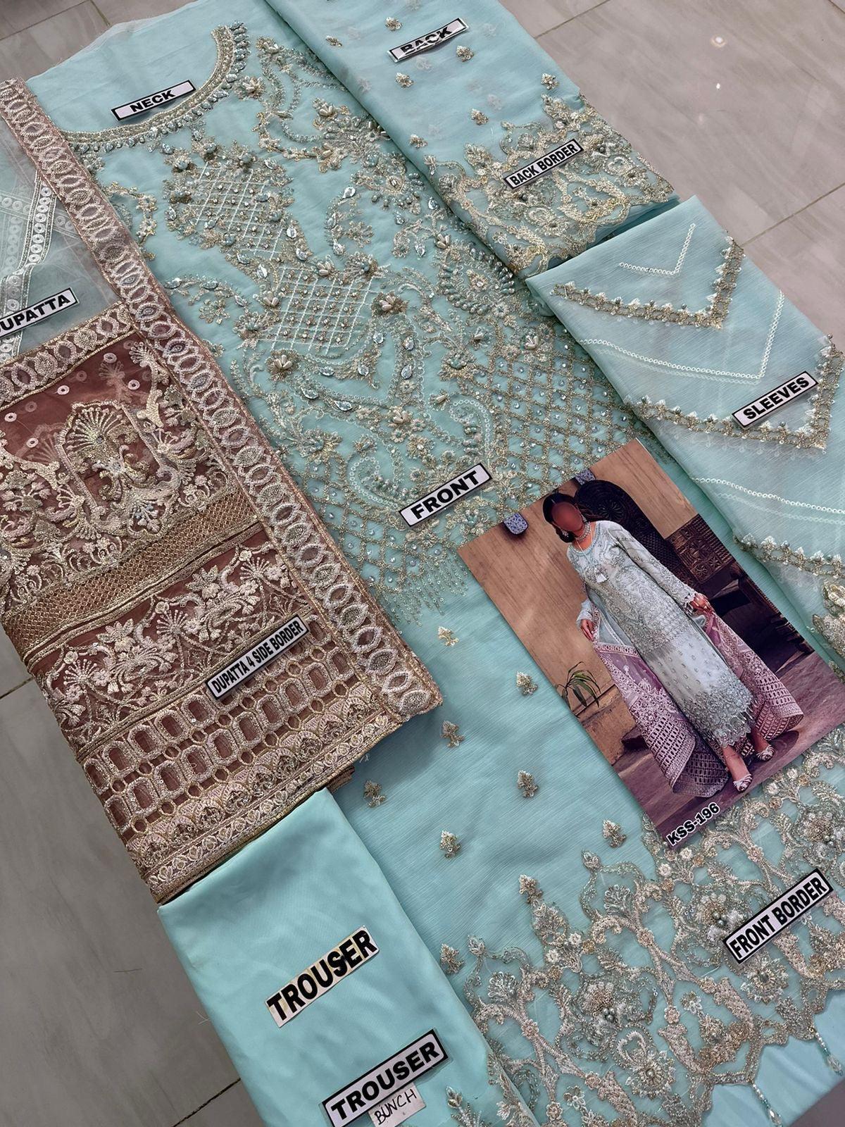 ASIM JOFA CHIFFON/ORGANZA WEDDING WEAR KSS-196