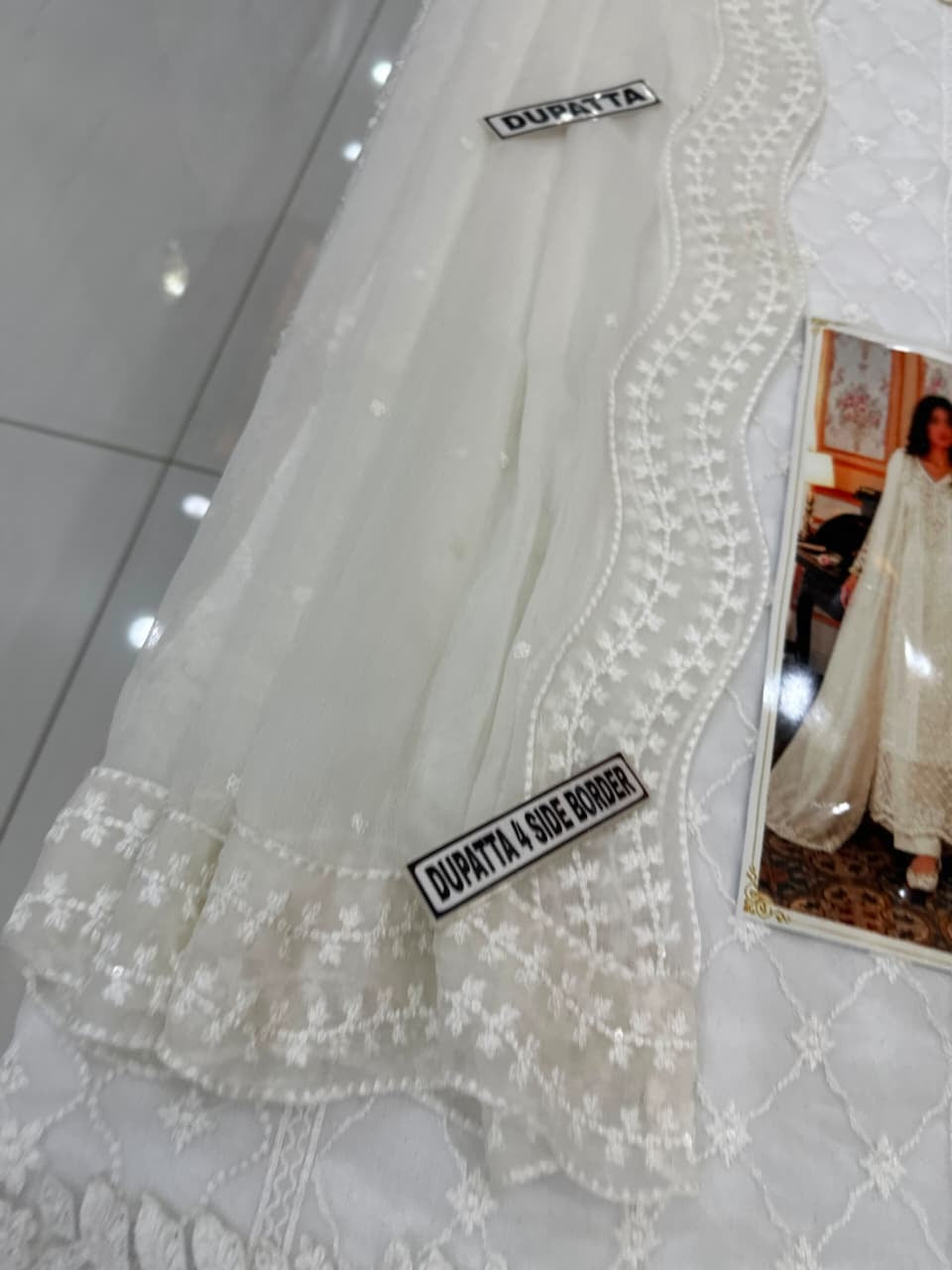 Azure Chiffon Party Wear 5484
