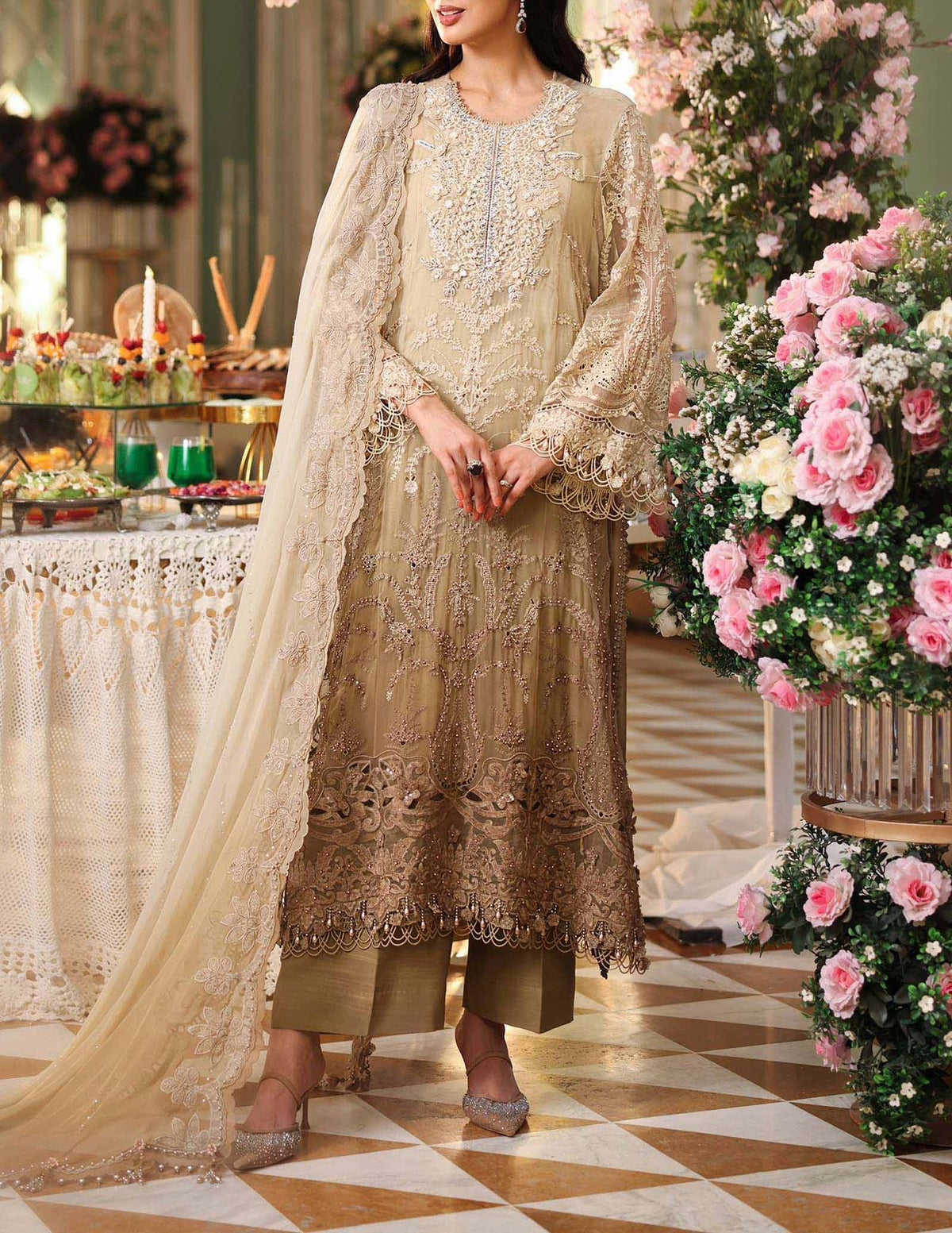 Maria B Chiffon Wedding Wear 5472