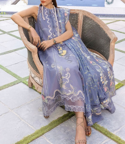 Crimson Lawn/Silk Wedding Wear 5446