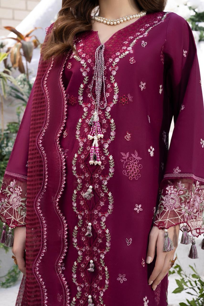 Noorey Chuikankari Lawn/Organza Wedding Wear 5508