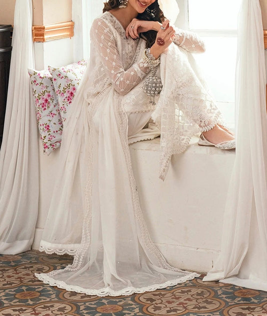 Azure Chiffon Party Wear 5484