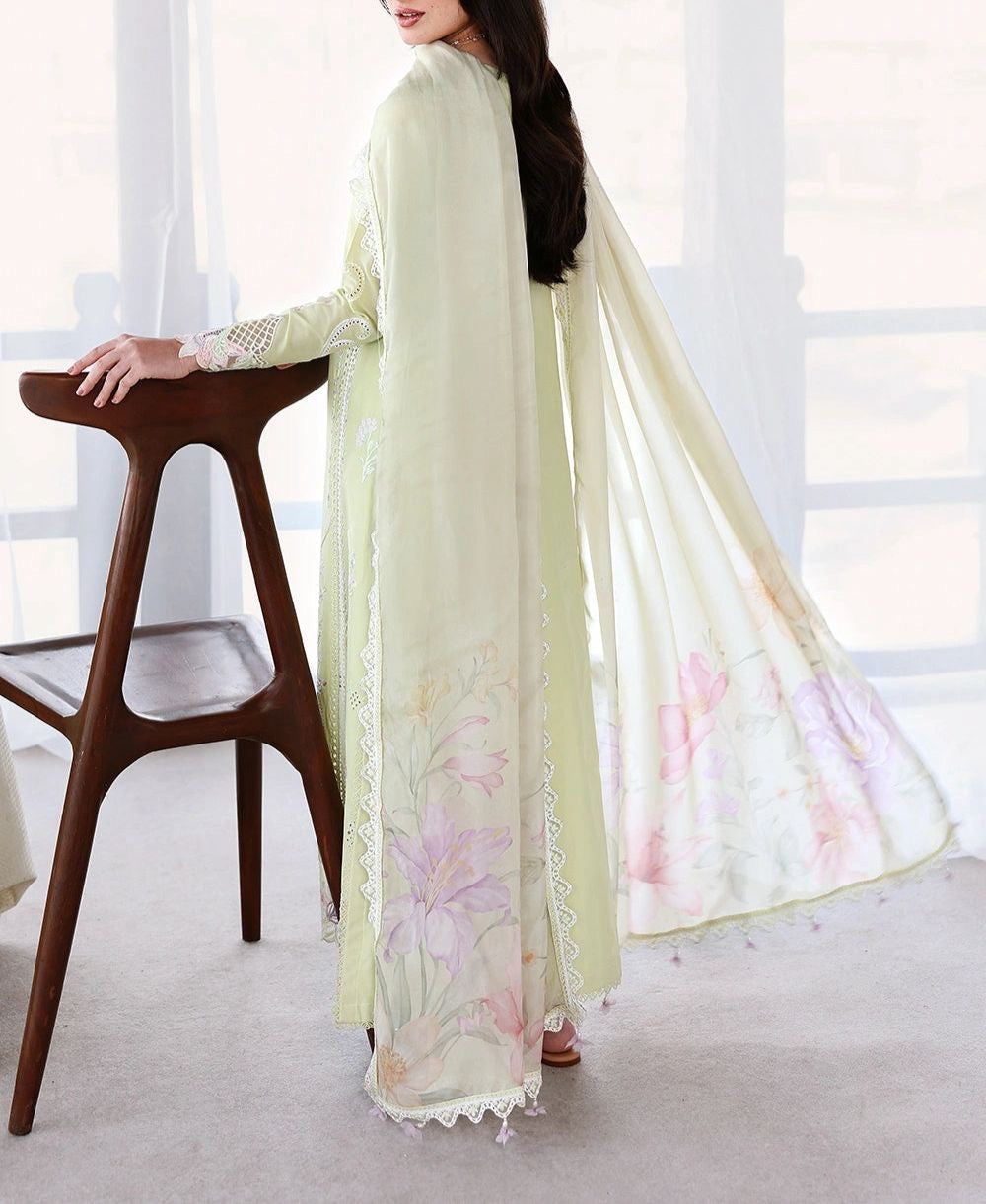Azure Lawn/Silk Party Wear 5451