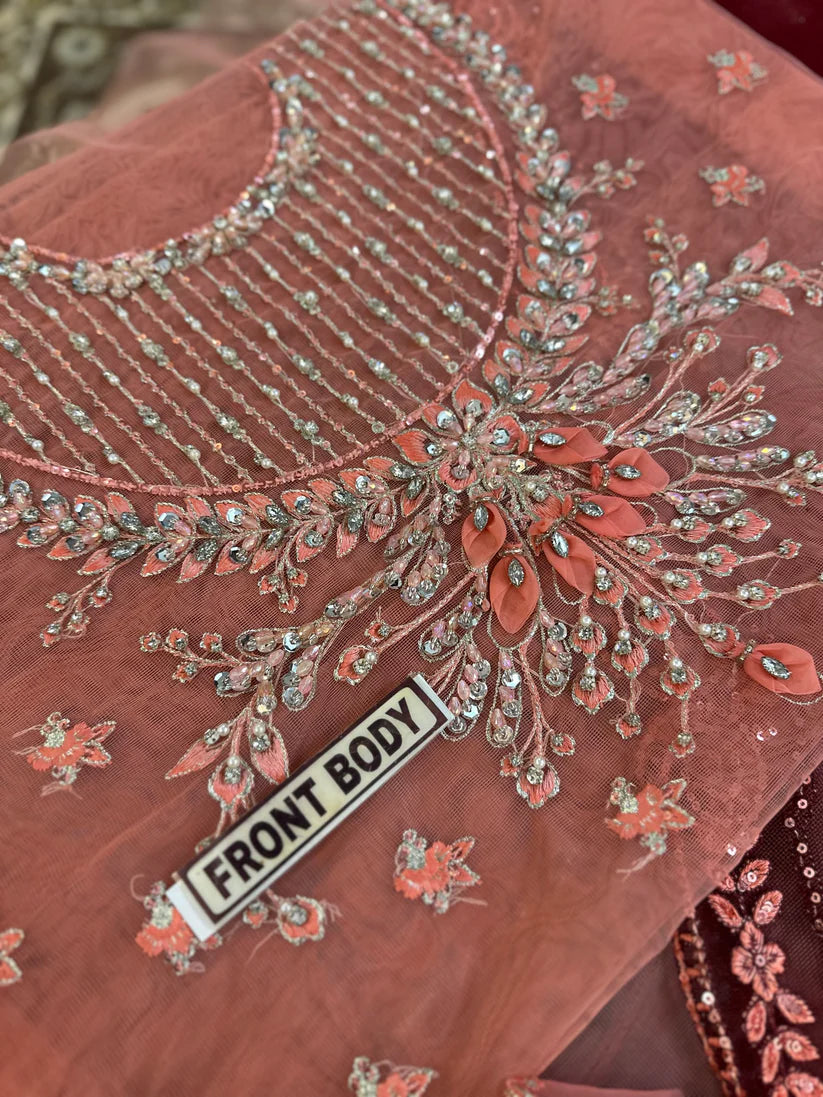 MARIA B NET SAAREE WEDDING WEAR 5328