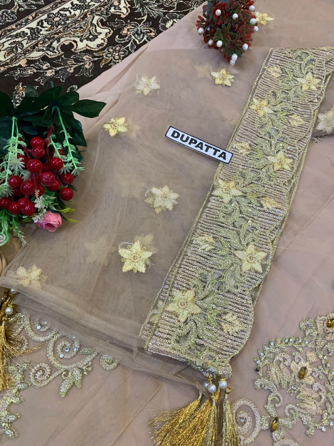 AKBAR ASLAM NET MAXI BRIDAL WEAR - H FASHION VILLAS