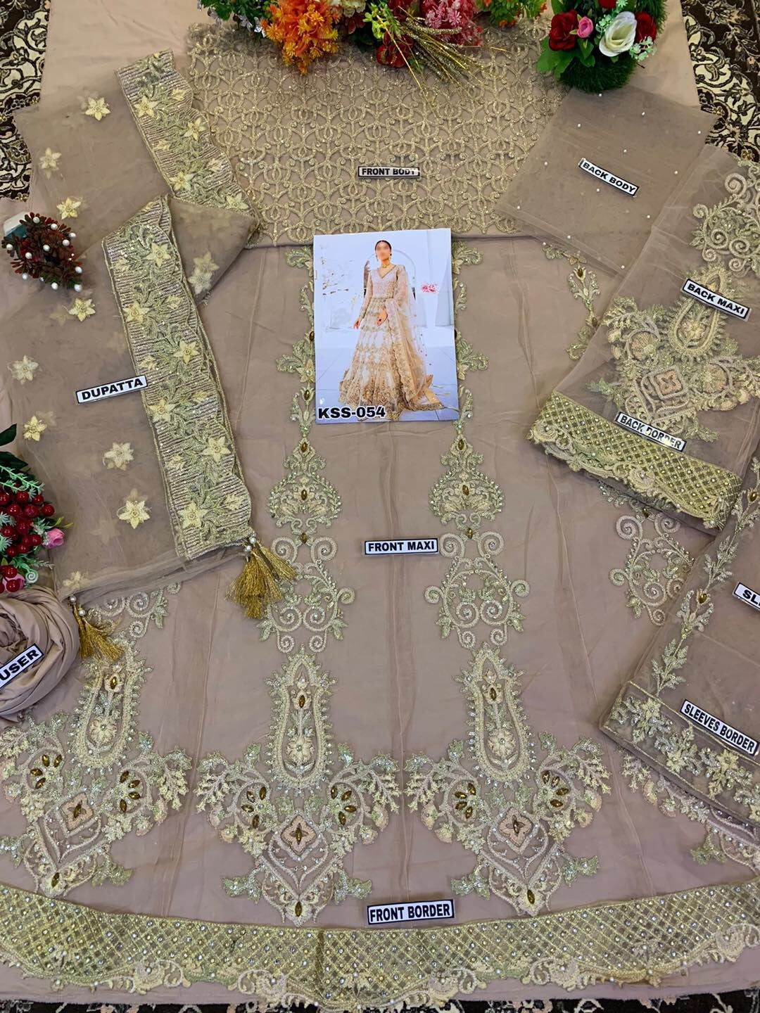 AKBAR ASLAM NET MAXI BRIDAL WEAR - H FASHION VILLAS